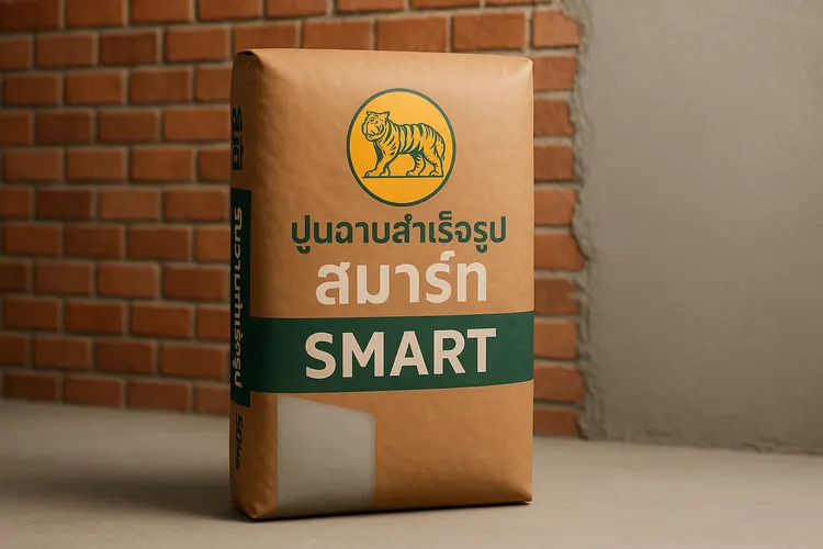 ปูนฉาบสำเร็จรูป ตราเสือ สมาร์ท ราคาล่าสุด อัปเดตก่อนเริ่มงานก่อสร้าง
