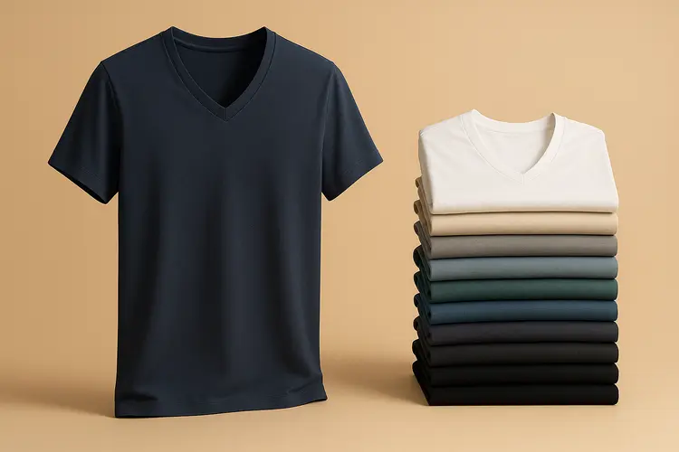 10 เสื้อยืดคอวี ยี่ห้อไหนดี ปี 2025 ใส่สบาย ผ้าดี ทรงสวย แมทช์ง่าย
