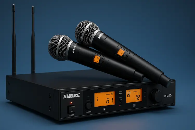 เช็คราคาไมโครโฟนไร้สาย Shure UR24D ของแท้ เสียงดี สัญญาณชัด สำหรับมืออาชีพ