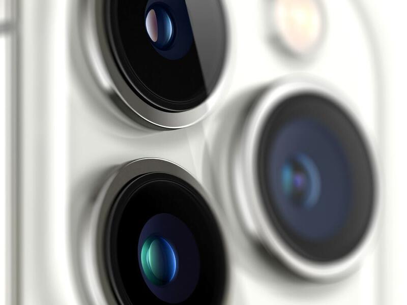 Close-up view of the multi-lens camera system on the back of an iPhone, highlighting its advanced photography capabilities